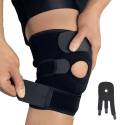 Adjustable Knee Brace with Side Stabilizers - Breathable Knee Support for Sport Training and Pain Relief