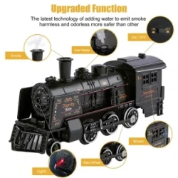 Kids' Deluxe Electric Metal Train Set - Trains & Trams with LED Lights, Realistic Sounds, and Durable Construction - Perfect Gift for Boys on Halloween and Christmas