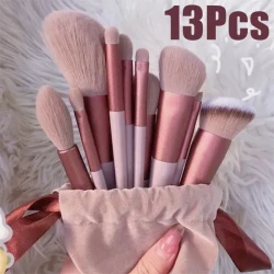 13Pcs Makeup Brush Set: Concealer, Blush, Powder, Eyeshadow, Highlighter, Foundation Brushes, Beauty Tools