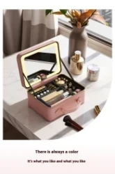 Large Capacity High-end Three Color Illuminated Makeup Box