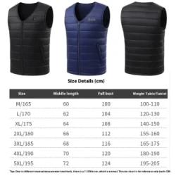 Smart Self-heating Vest V-neck USB Charging