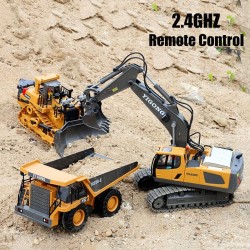 RC Construction Vehicle Toys - Remote Control Excavator, Dump Truck, Bulldozer