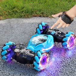 4WD RC Drift Car with Music and LED Lights - Gesture Control Spray Stunt Car