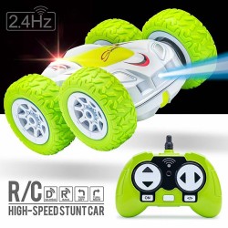 High-Speed Double-Sided RC Stunt Car - 2.4G Remote Control with LED Lights