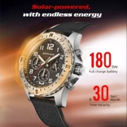 Outdoor Sports Stainless Steel Electronic Watch Solar Energy