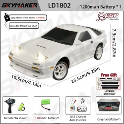 AE86 Model RX-7 FC 1:18 RC Drift Car - 2.4G Remote Control with ESP Gyroscope and LED