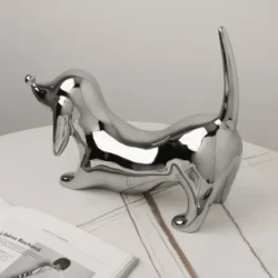 Light Luxury Creative Doberman Decoration Ceramic Plating