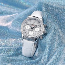 Diamond Surface Calendar Waterproof Stainless Steel Watch