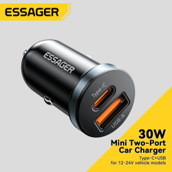 Essager 30W USB Car Charger - Quick Charge 4.0/3.0 with PD