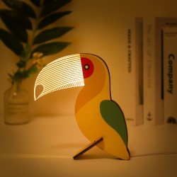 Animals LED Night Light Wood Lamp