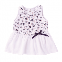 Dress White Flower Sleeveless | 6m - 4y