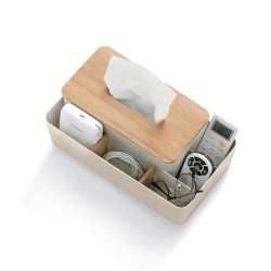 Remote control coffee table storage box tissue box