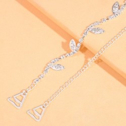 Women's Leaf Rhinestone Shoulder Chain