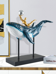 Modern light luxury whale ornaments