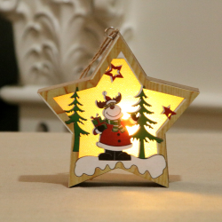 Christmas Decorations Wood Light Pendant Small Gifts