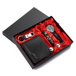 Exquisite Men's Gift Set Wallet Bracelet Watch Five-piece Gift Set Birthday Surprise Gift