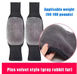 Knee-skin Fur Knee Pads Winter Warm Thickening Long Men and Women Leggings Motorcycle