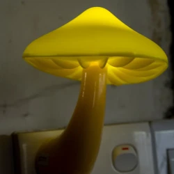 Night Light Mushroom Wall Socket Lamp