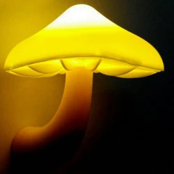 Night Light Mushroom Wall Socket Lamp