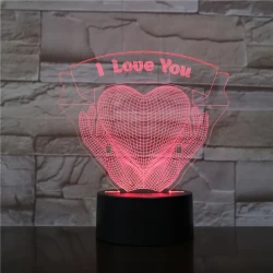 Hands Holding Love 3D Night Light