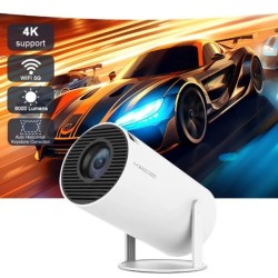 HY300 Smart Projector with AauhuoHD Projection Screen