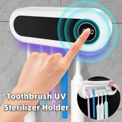 Smart UV Toothbrush Holder with Dispenser