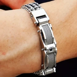 Men's Titanium Steel Fashion Hip Hop Chain Bracelet