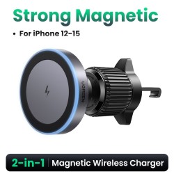 UGREEN Magnetic Car Phone Holder Wireless Charger Stand for iPhone 15, 14, 13 Pro Max