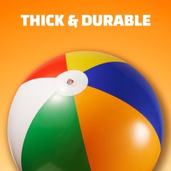 Inflatable Rainbow Beach Balls - Bulk Pool Toy Party Favor