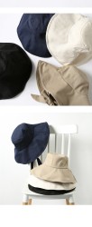 Solid Color Foldable Big Brim Lace-up Hat