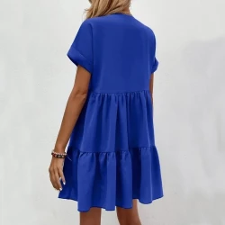 New Short-sleeved V-neck Dress Summer Casual For Women