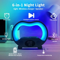 6 In 1 Smart Remote Control Bluetooth Ambience Intelligent LED Table Lamp