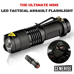 Mini Small Torch Handheld Powerful LED Pocket Waterproof Flashlight - Ideal for Travel, Camping, and Hiking (Battery Not Included)