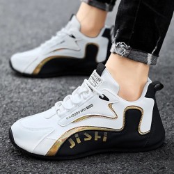 Fashion Colorblock Lace-up Sneakers For Men