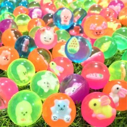 1PC 25mm Jumping Rubber Ball Toy - Anti-Stress Bouncing Ball for Kids