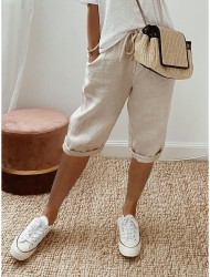 Women's Pocket Cotton Linen Pants