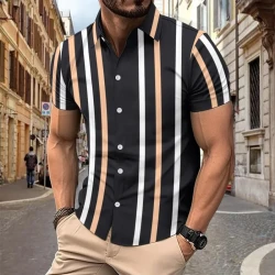 Casual Striped Men's Summer Shirt