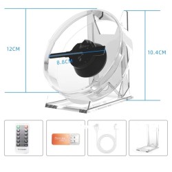 LED Desktop Fan Screen with Audio Playback