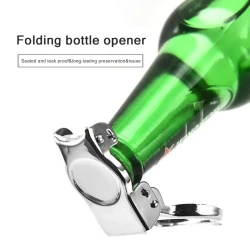 Foldable Bottle Opener with Lid