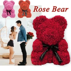 Handmade Rose Teddy Bear-Eternal Love