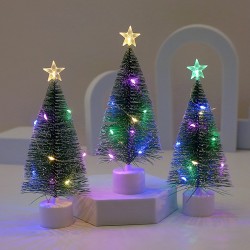 Mini Christmas Trees with LED Light - Tabletop Crafting and DIY Christmas Gift