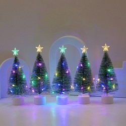 Mini Christmas Trees with LED Light - Tabletop Crafting and DIY Christmas Gift