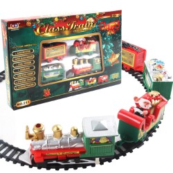 Realistic Electric Christmas Train Set - Easy to Assemble and Safe for Kids