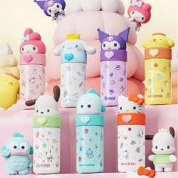 Sanrio Hello Kitty Water Cup 350ML – Kawaii My Melody Thermos Cup, Anime Cartoon Kuromi Juice Cup, Insulated Water Bottle for Kids