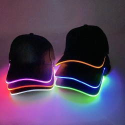 Optical Fiber Luminous Peaked Cap