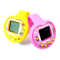 Color Mix Handheld Virtual Pet Game - 168 in 1 Electronic Keychain Toy with Battery