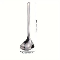 304 Stainless Steel Oil Separation Spoon - Thickened Long Handle Filter Spoon for Hot Pot, Soup, and Grease Trap