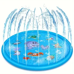 Inflatable Water Spray Mat - Splash-Proof Outdoor Play Mat with Fun Sprinkler System