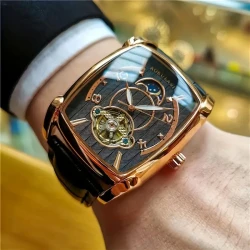 Mens Square Mechanical Watch -Sophisticated Business Fashion