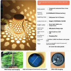 Bamboo Weaving Hollowed Table Lamp